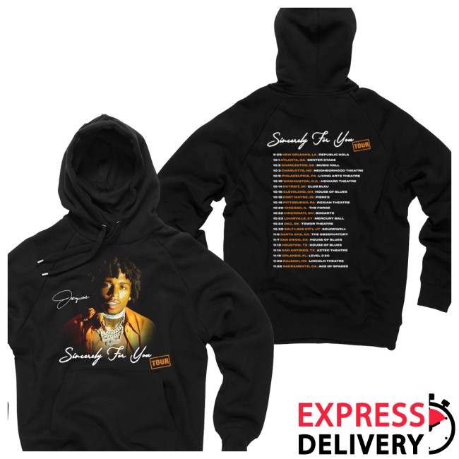 Jacquees Merch Store Sincerely For You Tour Hoodie 2023 Black No.1 3 Jacquees Merch Store Sincerely For You Tour Hoodie 2023 Black No.1