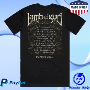 Lamb Of God Merch Store Razor Roots Eu Tour Tee