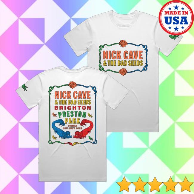Nick Cave Merch Store Preston Park Brighton White T-Shirt 5 Nick Cave Merch Store Preston Park Brighton White T-Shirt