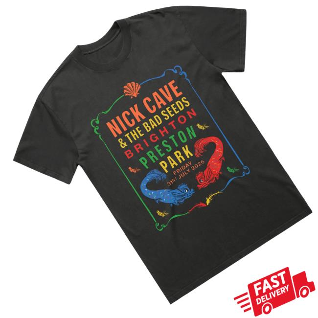 Nick Cave Merch Store Preston Park, Brighton Black T-Shirt 4 Nick Cave Merch Store Preston Park, Brighton Black T-Shirt