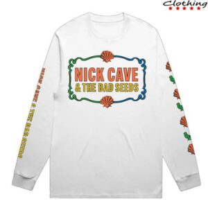 Nick Cave Merch Store Preston Park Brighton White Long Sleeve T-Shirt