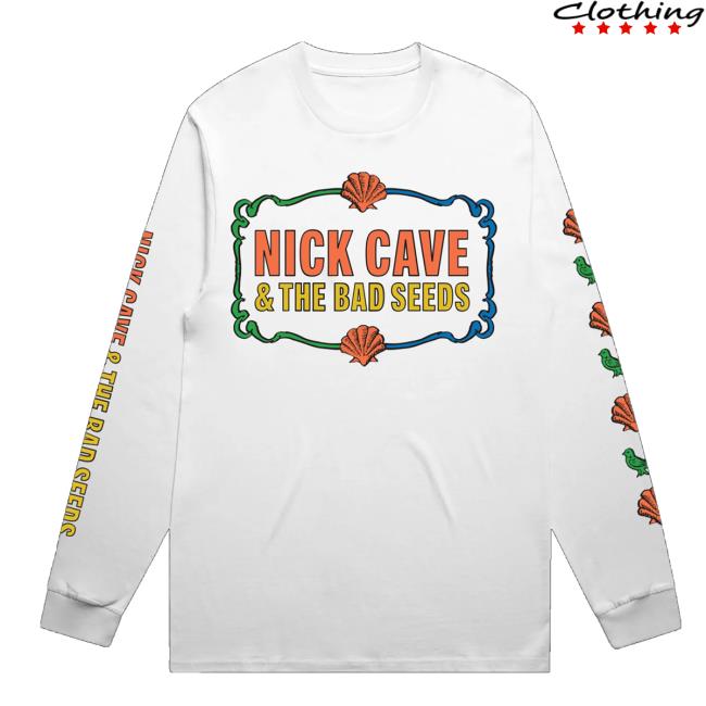 Nick Cave Merch Store Preston Park Brighton White Long Sleeve T-Shirt 3 Nick Cave Merch Store Preston Park Brighton White Long Sleeve T-Shirt