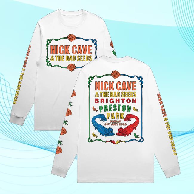 Nick Cave Merch Store Preston Park Brighton White Long Sleeve T-Shirt 5 Nick Cave Merch Store Preston Park Brighton White Long Sleeve T-Shirt
