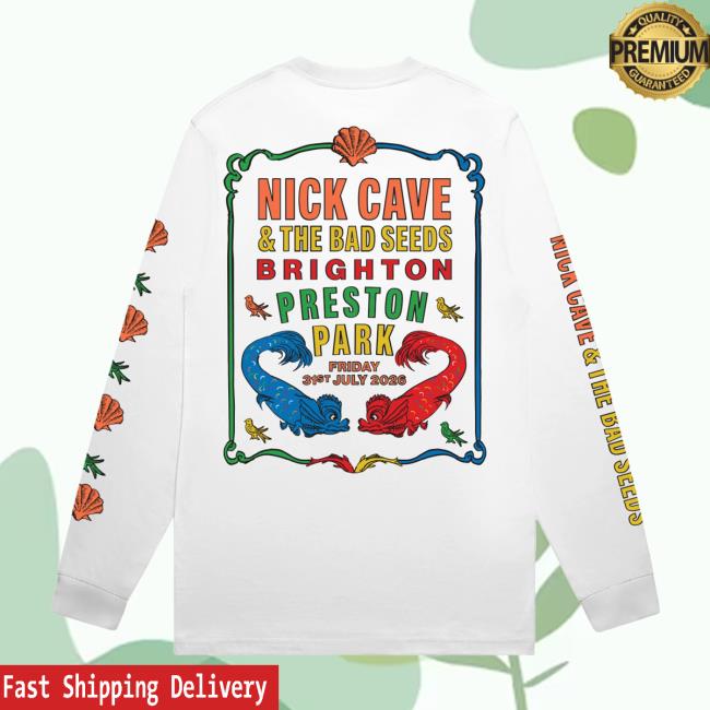 Nick Cave Merch Store Preston Park, Brighton White Long Sleeve T-Shirt 4 Nick Cave Merch Store Preston Park, Brighton White Long Sleeve T-Shirt