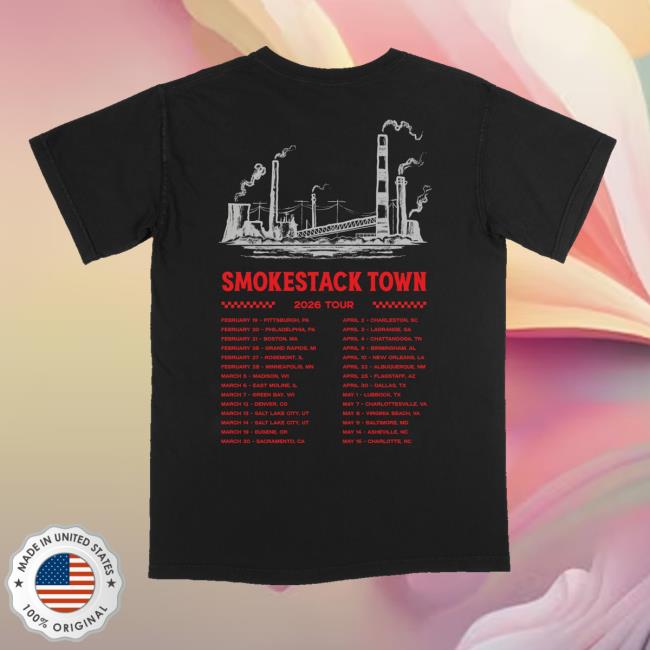 Ole60 Store Merch Smokestack Town 2026 Black Tour Tee 5 Ole60 Store Merch Smokestack Town 2026 Black Tour Tee