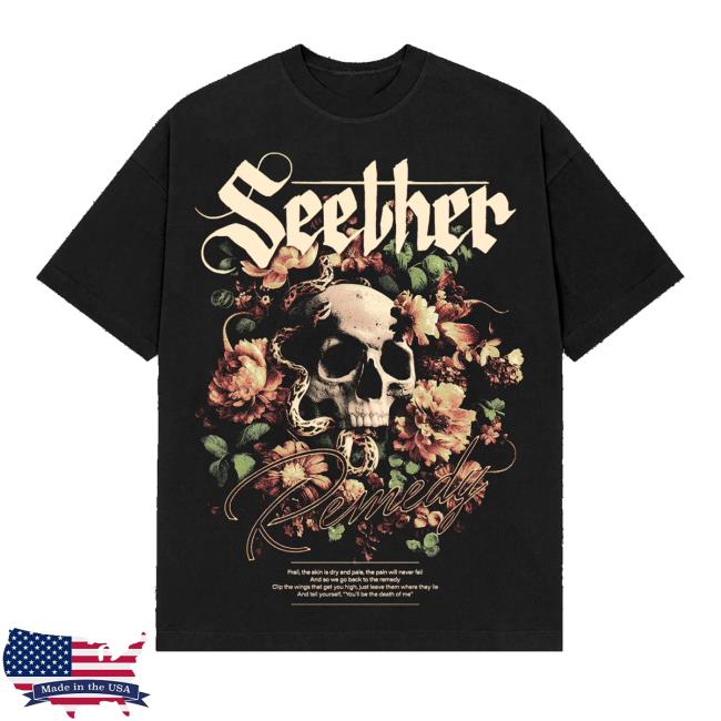 Seether Shop Merch Remedy Rose Tee 2 Seether Shop Merch Remedy Rose Tee