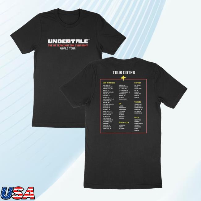 Undertale Symphony Shop Merch Undertale World Tour Tee Shirt 2 Undertale Symphony Shop Merch Undertale World Tour Tee Shirt