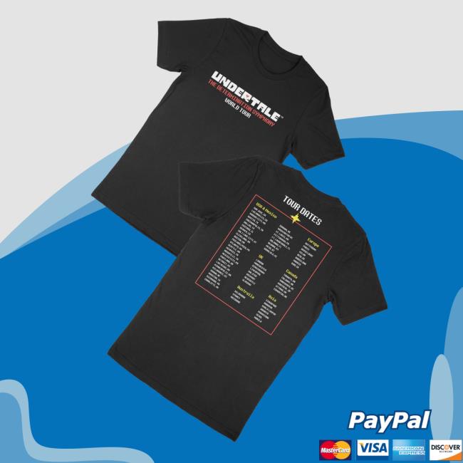 Undertale Symphony Shop Merch Undertale World Tour Tee Shirt 3 Undertale Symphony Shop Merch Undertale World Tour Tee Shirt
