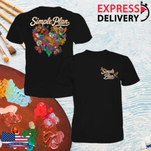 Simple Plan Store Merch Flowers T-Shirt