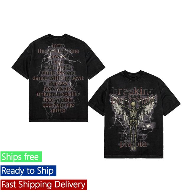 Breaking Benjamin Merch Store Phobia Track List Tee 5 Breaking Benjamin Merch Store Phobia Track List Tee