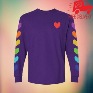 Undertale Symphony Merch Store Undertale World Tour Long Sleeve Tee Shirt (Purple)