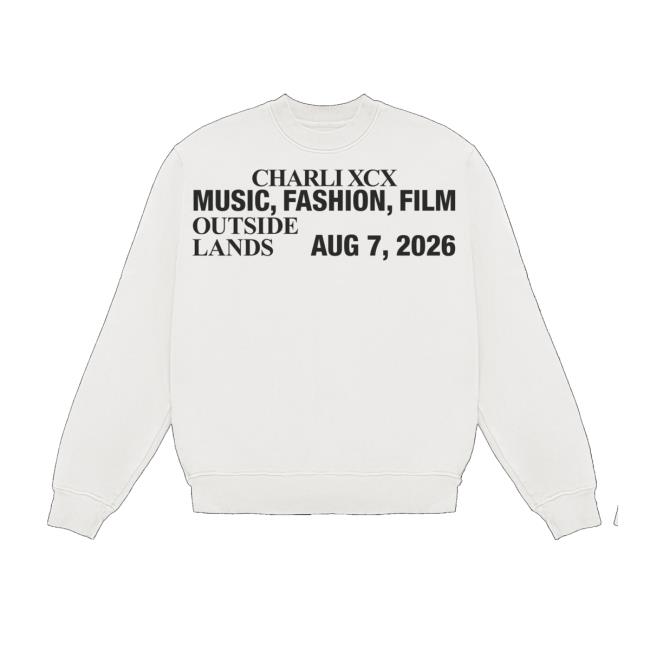 Charli Xcx Merch Store Music Fashion Film Outside Lands Crewneck 2 Charli Xcx Merch Store Music Fashion Film Outside Lands Crewneck