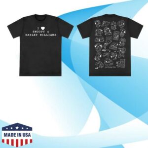 Bethkweedaytattoo Merch Store I Heart Snoopy & Hayley Williams T Shirt