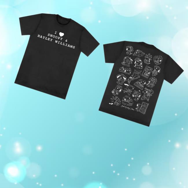 Bethkweedaytattoo Merch Store I Heart Snoopy & Hayley Williams T Shirt 3 Bethkweedaytattoo Merch Store I Heart Snoopy & Hayley Williams T Shirt