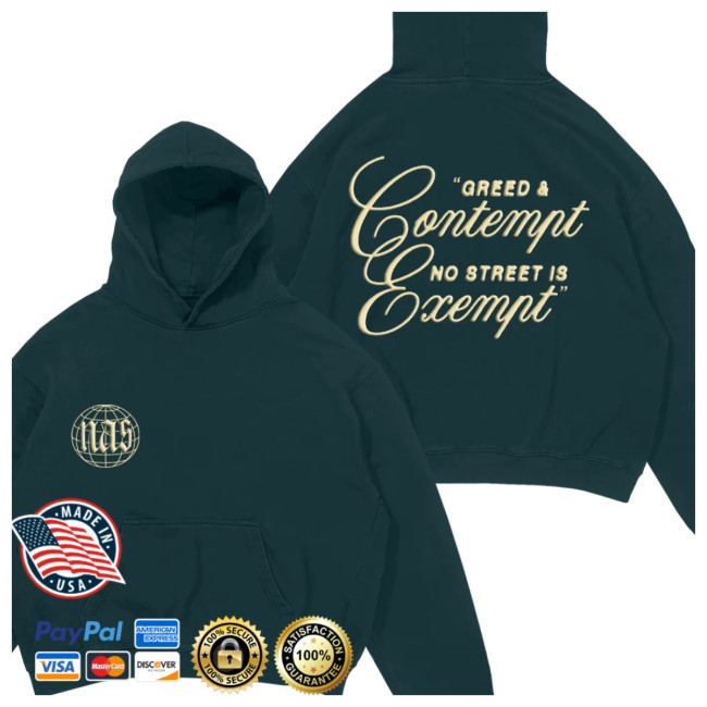 Nasir Jones Store Merch Greed & Contempt Hoodie 4 Nasir Jones Store Merch Greed & Contempt Hoodie