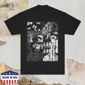 Get A Real Job Kid Merch Store Life Goes On Black Tee