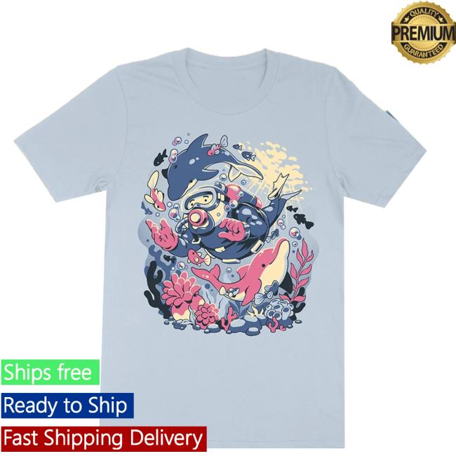 Fangamer Store Merch Dave The Diver Dolphins And Diver Tee 3 Fangamer Store Merch Dave The Diver Dolphins And Diver Tee