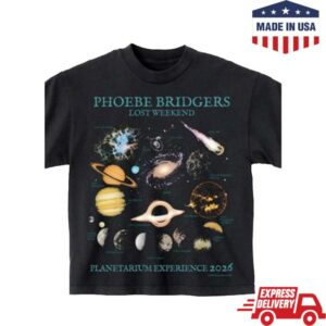 Phoebe Bridgers Merch Store Lost Weekend Planetarium Experience T-Shirt