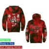 Darko Us Merch Store Red Tie Dye Hooded Sweatshirt