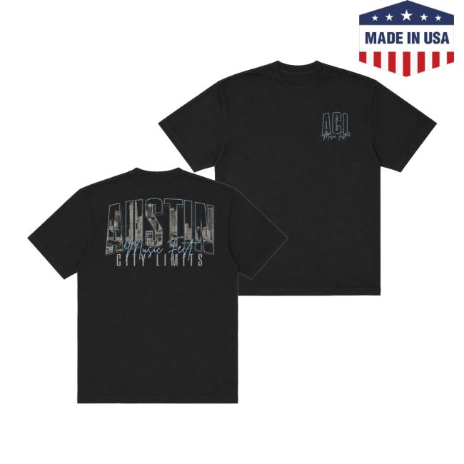 Acl Music Festival Store Merch Skyline Tee Black 5 Acl Music Festival Store Merch Skyline Tee Black