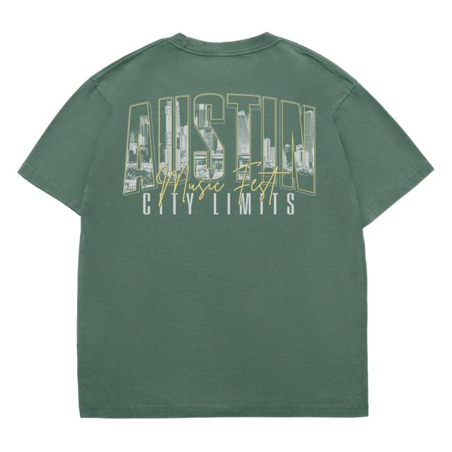 Acl Music Festival Store Merch Skyline Tee Green 4 Acl Music Festival Store Merch Skyline Tee Green