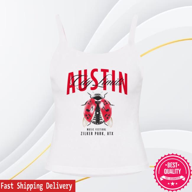 Acl Music Festival Store Merch Women's Ladybug Spaghetti Tank 2 Acl Music Festival Store Merch Women's Ladybug Spaghetti Tank