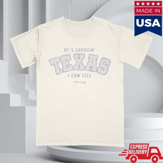 Ella Langley Store Merch He's Choosin Texas Tee Grey Blue 2 Ella Langley Store Merch He's Choosin Texas Tee Grey Blue