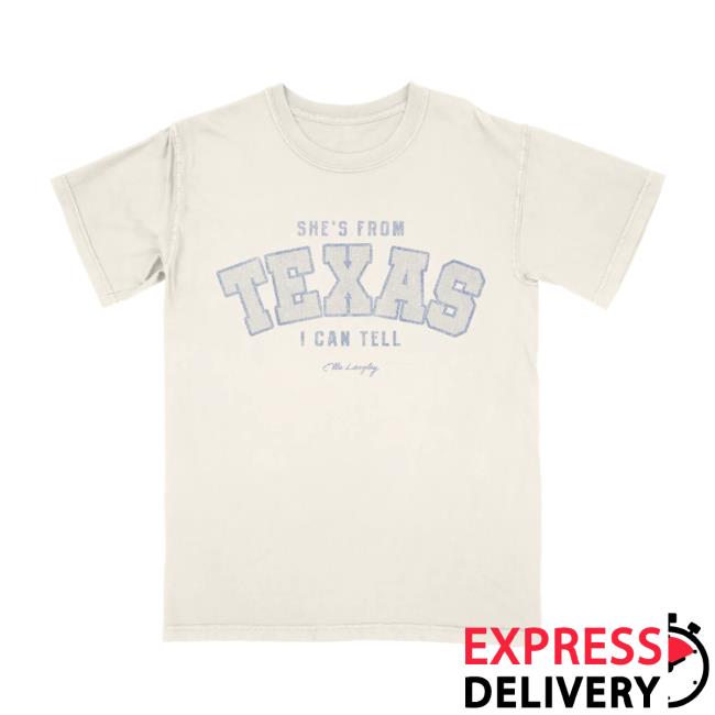 Ella Langley Store Merch She's From Texas Tee Grey Blue 2 Ella Langley Store Merch She's From Texas Tee Grey Blue