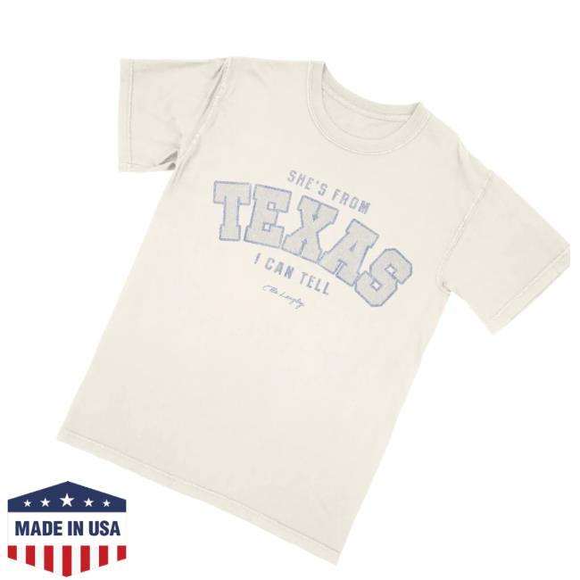 Ella Langley Store Merch She's From Texas Tee Grey Blue 3 Ella Langley Store Merch She's From Texas Tee Grey Blue