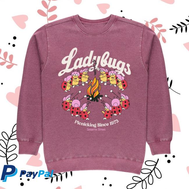 Retrokid Store Merch Sesame Street Ladybugs Picnic Crewneck Berry 3 Retrokid Store Merch Sesame Street Ladybugs Picnic Crewneck Berry