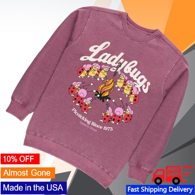 Retrokid Store Merch Sesame Street Ladybugs Picnic Crewneck Berry 4 Retrokid Store Merch Sesame Street Ladybugs Picnic Crewneck Berry
