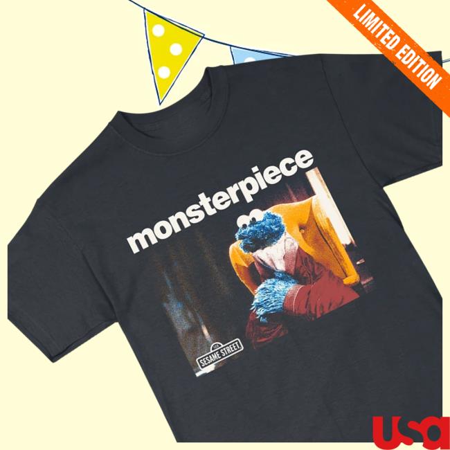 Retrokid Store Merch Sesame Street Monsterpiece T-Shirt Black 5 Retrokid Store Merch Sesame Street Monsterpiece T-Shirt Black