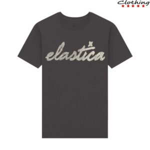 Rough Trade Records Store Merch Elastica Faded Black Logo Tee