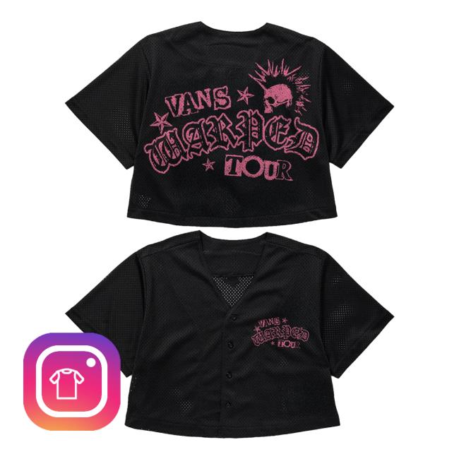 Vans Warped Tour Store Merch Pink Is Punk Women's Mesh Jersey 5 Vans Warped Tour Store Merch Pink Is Punk Women's Mesh Jersey