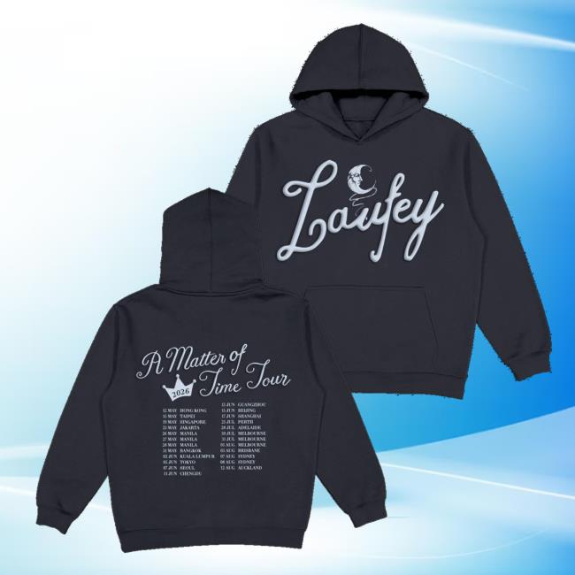 Laufey Merch Store A Matter Of Time Navy Tour Hoodie 2 Laufey Merch Store A Matter Of Time Navy Tour Hoodie