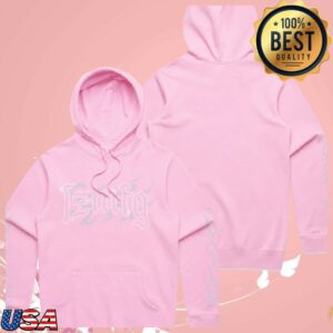 Lzmfg Store Merch Gothic Chrome Hoodie Pink