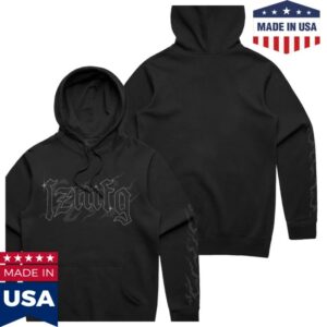 Lzmfg Store Merch Gothic Chrome Hoodie Black