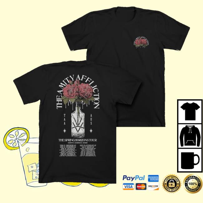 The Amity Affliction Us Merch Store The Spring Horizons Tour Black T-Shirt 2 The Amity Affliction Us Merch Store The Spring Horizons Tour Black T-Shirt
