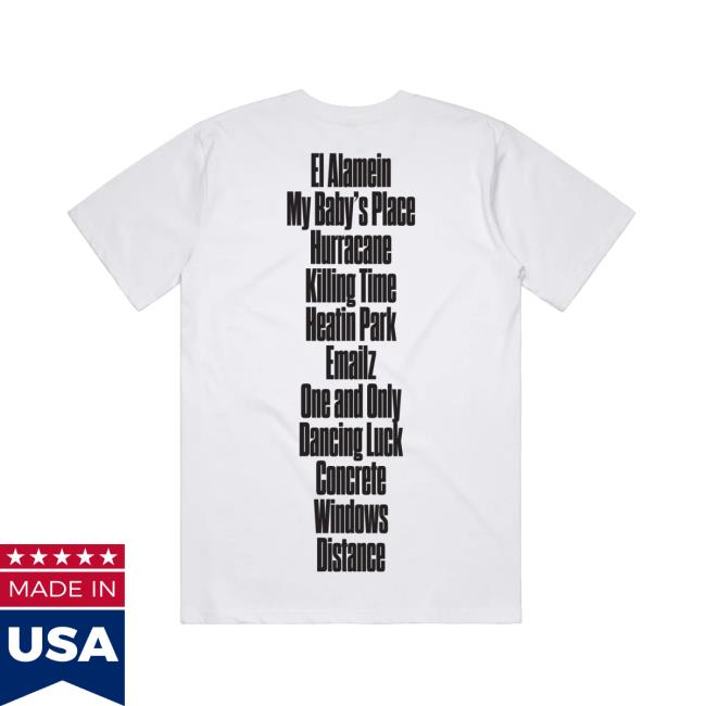 Dmas Dmas Store Merch Dma's Tracklist Tee White 4 Dmas Dmas Store Merch Dma's Tracklist Tee White