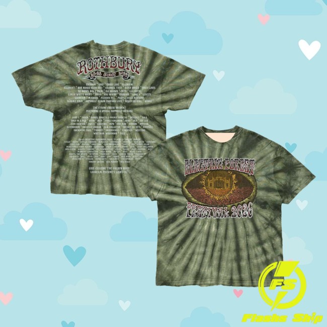 Electric Forest Store Merch Vintage Observatory 2026 Lineup Tee