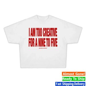 Junior Crime Store Merch Jr Nine To Five Baskili Beyaz Boxy Fit Tshirt