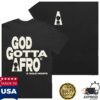 Rocnation Store Merch God Gotta Afro & Gold Hoops - Tee