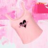 Hole Store Merch Glitter Pink Logo Tank Top