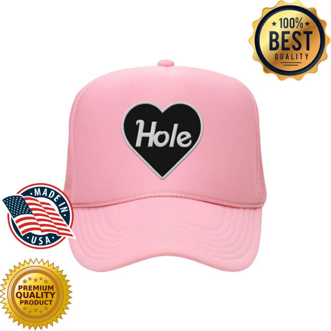 Hole Store Merch Heart Logo Trucker Hat (Pink) 3 Hole Store Merch Heart Logo Trucker Hat (Pink)
