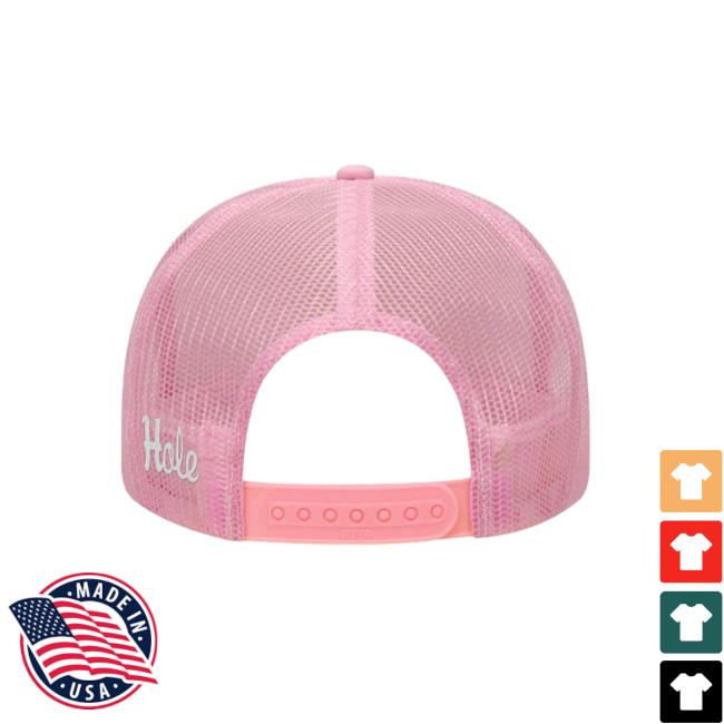 Hole Store Merch Heart Logo Trucker Hat (Pink) 4 Hole Store Merch Heart Logo Trucker Hat (Pink)