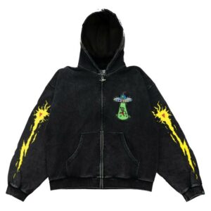Lil Darkie Store Merch First Contact Zip-Up (Vintage Black)