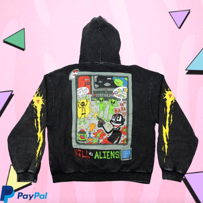 Lil Darkie Store Merch First Contact Zip-Up (Vintage Black) 4 Lil Darkie Store Merch First Contact Zip-Up (Vintage Black)