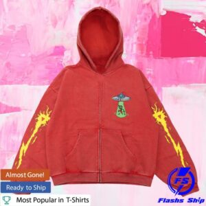 Lil Darkie Store Merch First Contact Zip-Up (Vintage Red)