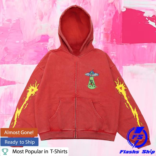 Lil Darkie Store Merch First Contact Zip-Up (Vintage Red) 3 Lil Darkie Store Merch First Contact Zip-Up (Vintage Red)