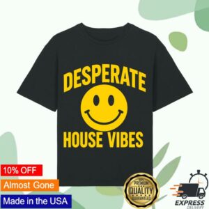 Robbie Williams Store Merch Desperate House Vibes Black T-Shirt
